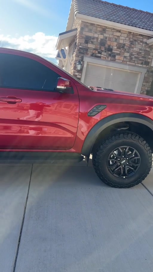 Glossy red Ford Ranger detailed by Paradeis Car Care
