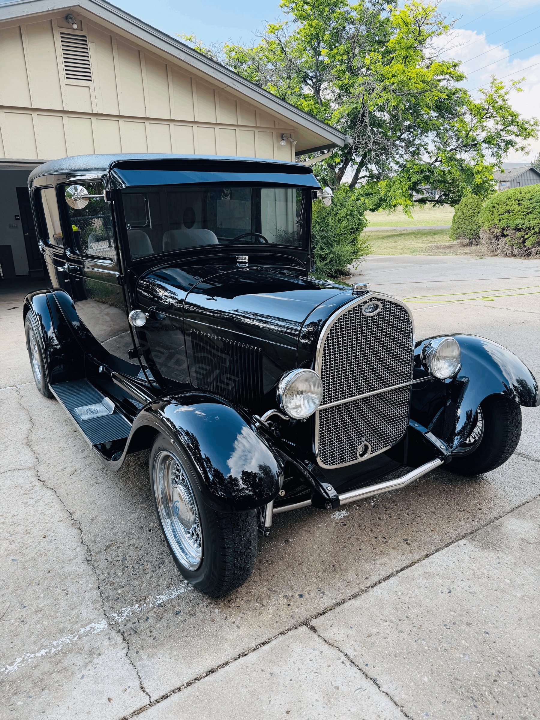 Ford Model A detailed by Paradeis Car Care, front three-quarter