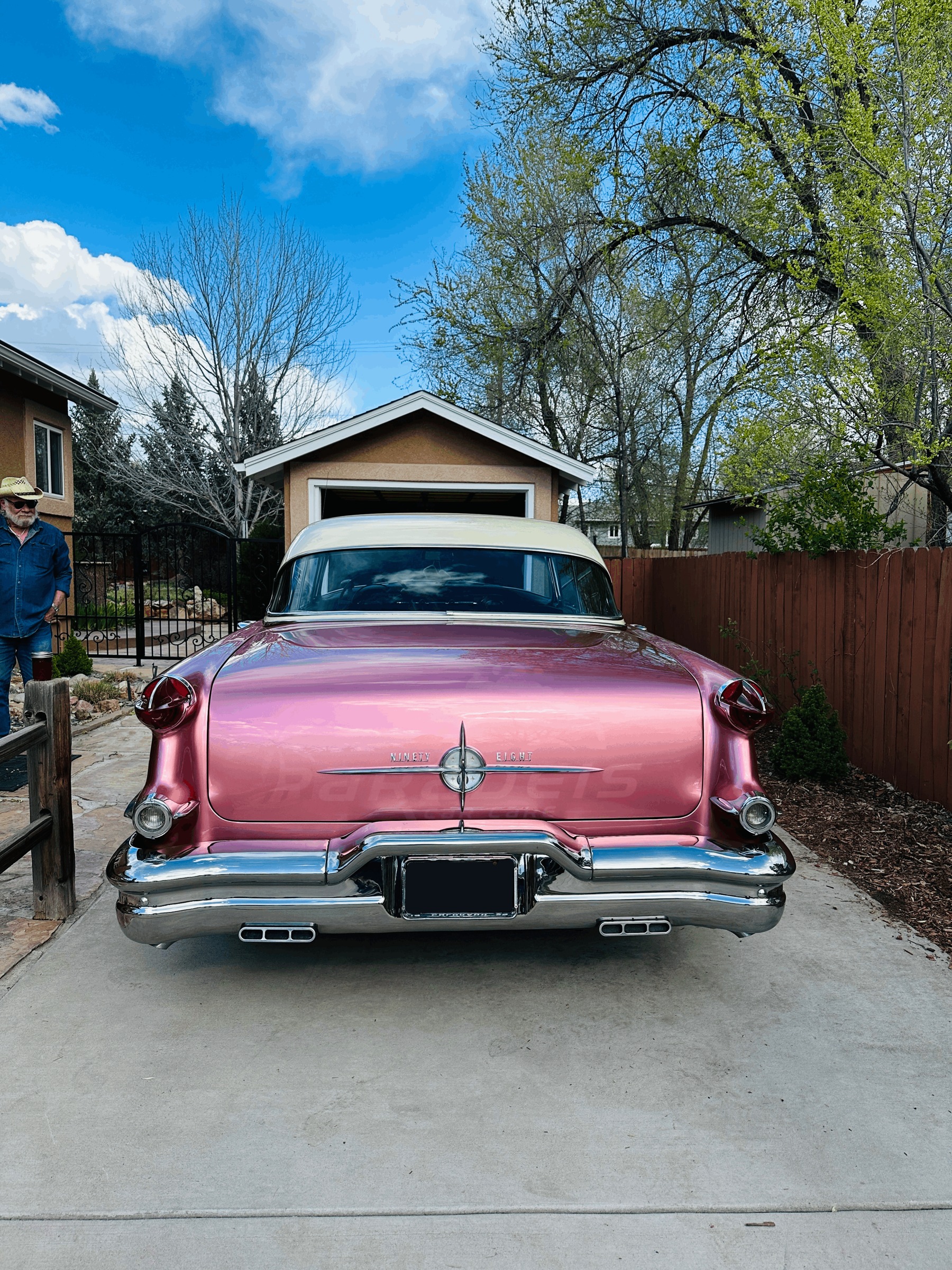 1956 Oldsmobile detailed by Paradeis Car Care, rear view